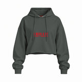 I Need a BF Oversize Crop Hoodie — Antrasit — Ön baskı