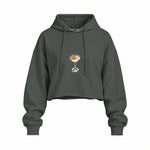 Aperitivo Oversize Crop Hoodie — Antrasit — Ön baskı