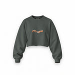 The Creation of Turkish Coffee Oversize Crop Sweatshirt — Antrasit — Ön baskı