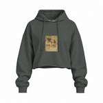 God, Law (1981) - Basquiat Oversize Crop Hoodie — Antrasit — Ön baskı