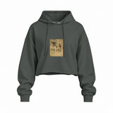 God, Law (1981) - Basquiat Oversize Crop Hoodie — Antrasit — Ön baskı