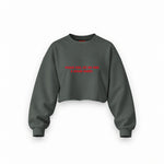 Please God Let Me Find A Sugar Daddy Oversize Crop Sweatshirt — Antrasit — Ön baskı