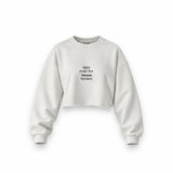 Need Money For Ferrari Oversize Crop Sweatshirt — Beyaz — Ön baskı