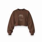 Imola Grand Prix Oversize Crop Sweatshirt — Kahverengi — Ön baskı