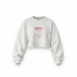 Türkiye Grand Prix Oversize Crop Sweatshirt — Beyaz — Ön baskı