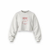 Monaco Grand Prix Oversize Crop Sweatshirt — Beyaz — Ön baskı