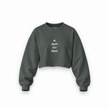 Do MILFs Oversize Crop Sweatshirt — Antrasit — Ön baskı