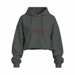 Stop Dating Oversize Crop Hoodie — Antrasit — Ön baskı