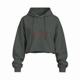 Good Boys & Bad Boys Oversize Crop Hoodie — Antrasit — Ön baskı