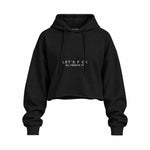 All I Need Is U Oversize Crop Hoodie — Siyah — Ön baskı