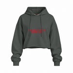 Please God Let Me Find A Sugar Daddy Oversize Crop Hoodie — Antrasit — Ön baskı