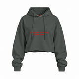 Please God Let Me Find A Sugar Daddy Oversize Crop Hoodie — Antrasit — Ön baskı