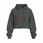 My Next Boyfriend Will Be Normal Oversize Crop Hoodie — Antrasit — Ön baskı