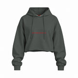 In My Prime Mother Era Oversize Crop Hoodie — Antrasit — Ön baskı