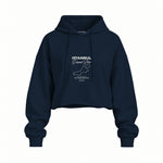 Türkiye Grand Prix Oversize Crop Hoodie — Lacivert — Ön baskı