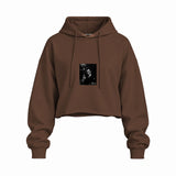 Michael Corleone Oversize Crop Hoodie — Kahverengi — Ön baskı