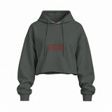 Clean Girl Until 9 PM Oversize Crop Hoodie — Antrasit — Ön baskı