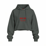 I Smell Like You Oversize Crop Hoodie — Antrasit — Ön baskı