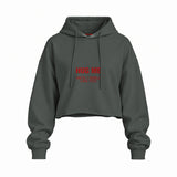 I Smell Like You Oversize Crop Hoodie — Antrasit — Ön baskı