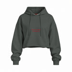 Go Find Less Oversize Crop Hoodie — Antrasit — Ön baskı