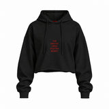 I Miss Is Extra Money Oversize Crop Hoodie — Siyah — Ön baskı