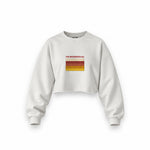 I'm Beersexual Oversize Crop Sweatshirt — Beyaz — Ön baskı