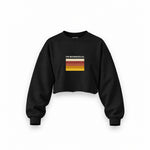 I'm Beersexual Oversize Crop Sweatshirt — Siyah — Ön baskı
