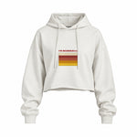 I'm Beersexual Oversize Crop Hoodie — Beyaz — Ön baskı