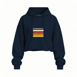 I'm Beersexual Oversize Crop Hoodie — Lacivert — Ön baskı