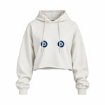 Nazar Oversize Crop Hoodie — Beyaz — Ön baskı