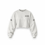 Sons Of Anarchy: Girl of Mayhem Oversize Crop Sweatshirt — Beyaz — Ön baskı