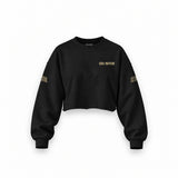Sons Of Anarchy: Girl of Mayhem Oversize Crop Sweatshirt — Siyah — Ön baskı