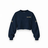 Sons Of Anarchy: Girl of Mayhem Oversize Crop Sweatshirt — Lacivert — Ön baskı