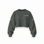 Sons Of Anarchy: Girl of Mayhem Oversize Crop Sweatshirt — Antrasit — Ön baskı
