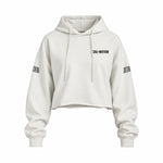 Sons Of Anarchy: Girl of Mayhem Oversize Crop Hoodie — Beyaz — Ön baskı