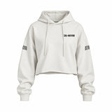 Sons Of Anarchy: Girl of Mayhem Oversize Crop Hoodie — Beyaz — Ön baskı