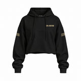 Sons Of Anarchy: Girl of Mayhem Oversize Crop Hoodie — Siyah — Ön baskı