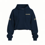 Sons Of Anarchy: Girl of Mayhem Oversize Crop Hoodie — Lacivert — Ön baskı