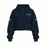 Sons Of Anarchy: Girl of Mayhem Oversize Crop Hoodie — Lacivert — Ön baskı