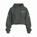 Sons Of Anarchy: Girl of Mayhem Oversize Crop Hoodie — Antrasit — Ön baskı
