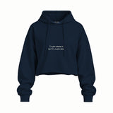 Always Real Oversize Crop Hoodie — Lacivert — Ön baskı