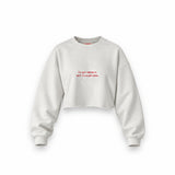 Always Real Oversize Crop Sweatshirt — Beyaz — Ön baskı