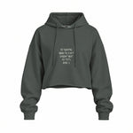 My Mental Health Oversize Crop Hoodie — Antrasit — Ön baskı