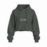 Virgin Energy Oversize Crop Hoodie — Antrasit — Ön baskı