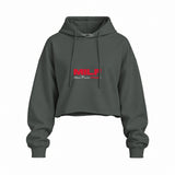 MILF / Man I Love Fitness Oversize Crop Hoodie — Antrasit — Ön baskı