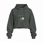 Make America Great Again Oversize Crop Hoodie — Antrasit — Ön baskı