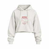 Monza Grand Prix Oversize Crop Hoodie — Beyaz — Ön baskı