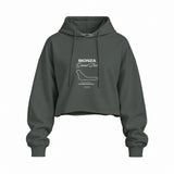 Monza Grand Prix Oversize Crop Hoodie — Antrasit — Ön baskı