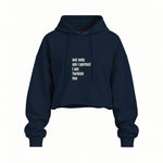 I Am Turkish Too Oversize Crop Hoodie — Lacivert — Ön baskı