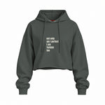 I Am Turkish Too Oversize Crop Hoodie — Antrasit — Ön baskı